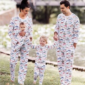 Hart + Land Under the Sea Patterned Organic Pima Cotton Women’s Pajama Set L